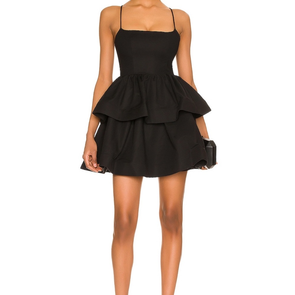 NBD Black Fit and Flare Mini Dress Spaghetti Strap size medium